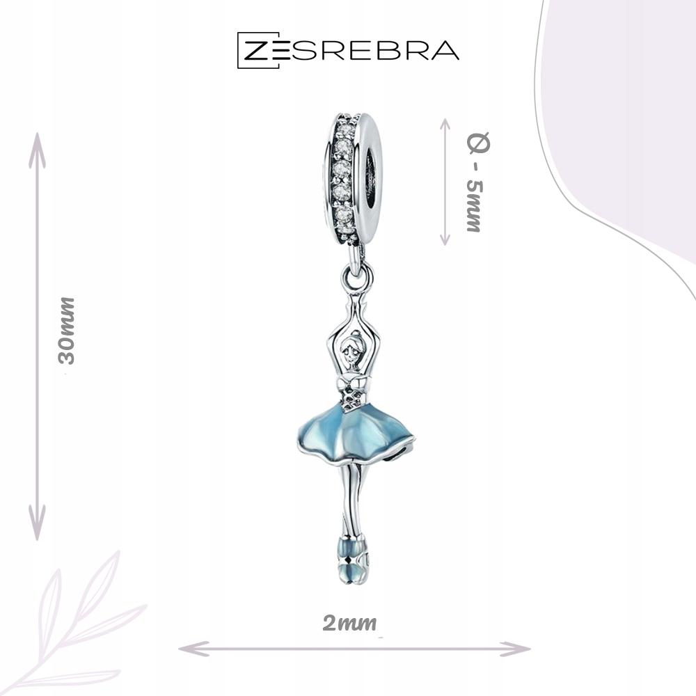 Charms 925 Ballerina Pendant Bead Beads Dance Gift Zircons