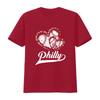 Vintage Philly Baseball Leopard Heart Fans T Shirt Black X Large vintage Washed designer clothes Breathable Stretched homme