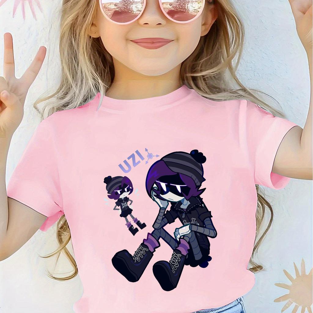 Murder Drones Printed Kids Clothes Boys Girls Round Neck Tshirt Cartoon Uzi Graphic Short Sleeve Tees Summer Comfortable Tops