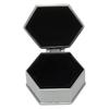 Zinc Alloy Metal Jewelry Box Emboss Sexangle Jewelry Storage Box For Women
