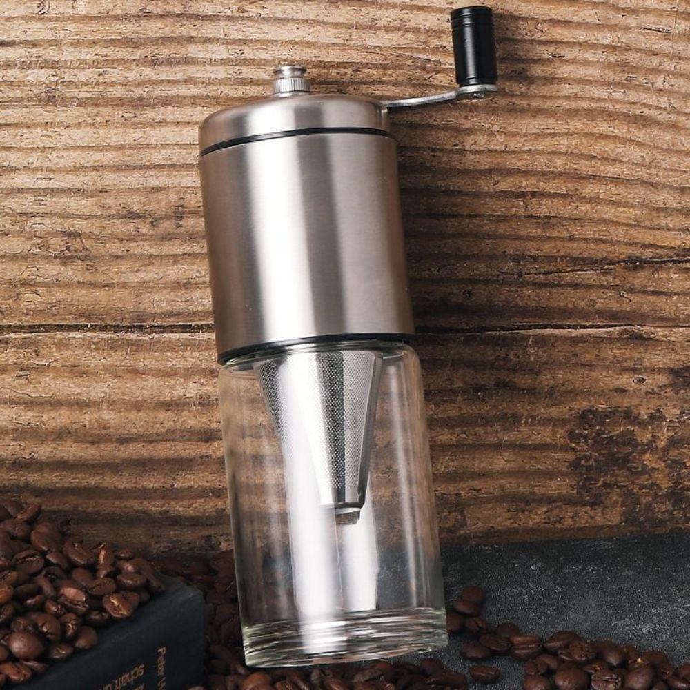 Manual Travel Coffee Mill with Filter Coffee Grinding Machine Hand-cranked Coffee Grinder Camping