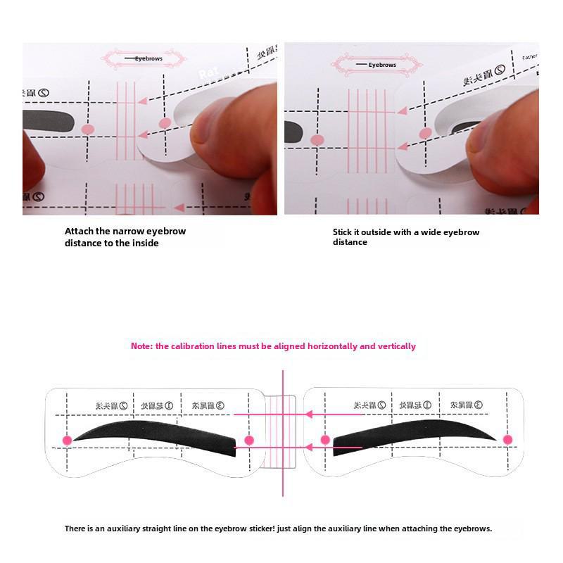 12 наклеек для придания формы бровям: Простое нанесение одного элемента для легкой укладки бровей