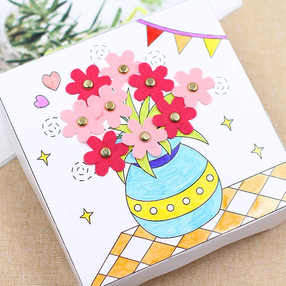 YFFSFDC Cotter Pins 8mm X 12mm Set of 200 Fasteners Pushpins Thumbtacks Mini Cotter Pins DIY Accessories for Document Mixed Colors Crafts,