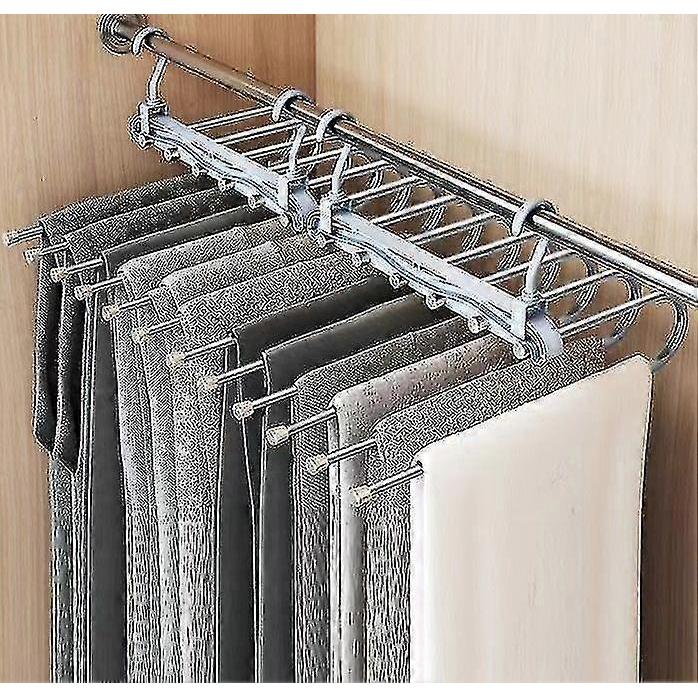Folding Magic Pants Hangers Space Saving