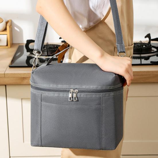 Изолированная сумка для обеда для взрослых, легкая нейлоновая водонепроницаемая коробка для обеда со съемным регулируемым