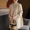 Women's V-neck Long Sleeve Wool Knit Cardigan - Autumn/Winter Tassel Style