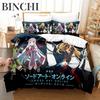 Аниме Sword Art Online 3D Комплект постельного белья Пододеяльник Наволочка Подарок для мальчиков Домашний текстиль Постельное белье