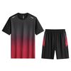 Quick Dry Sport Set Men Women - Badminton Running Gym Workout Short Sleeve Top With Bamboo Fiber Fabric