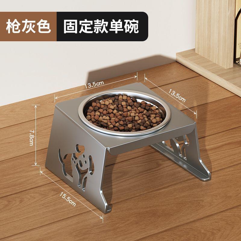 Foldable Stainless Steel Cats Feeder Anti-spill Multi-combination Pet Bowl Protect Neck Dogs Food Drinking Bowl Pets Accessories