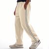 Men's Striped Track Pants Summer Casual Straight Leg Athletic Pants Elastic Waist Joggers
