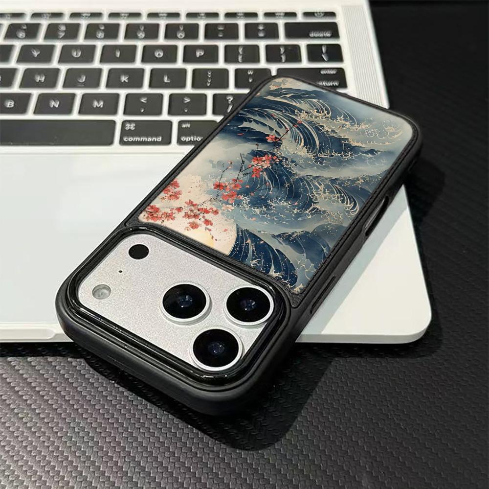 Чехол для телефона в китайском стиле с изображением волн для iPhone 17 17Air 15 14 13 12 11 16 Plus 16 Pro Max, противоударный, мягкий чехол Funda