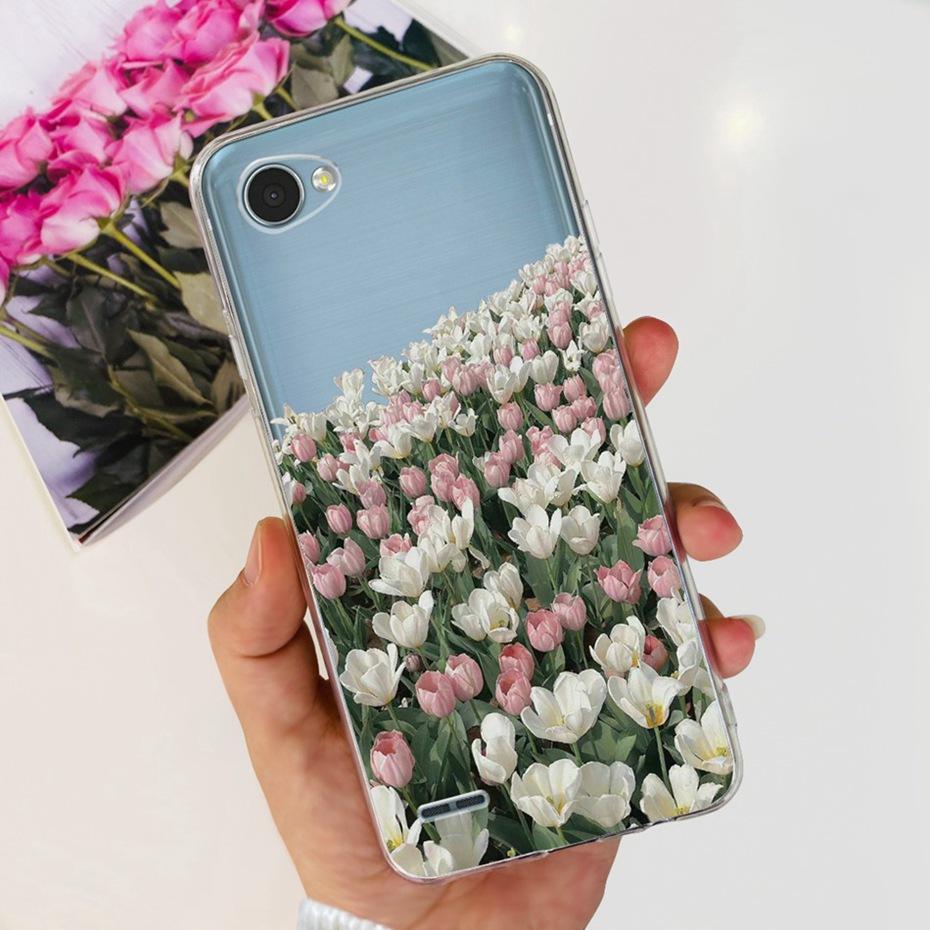 For LG Q6 Q6a Q6+ M700 X600K X600L X600S Cute Flower Cat Painted Phone Case For LG Q6 Plus Q 6 Alpha Soft Silicone TPU Cases