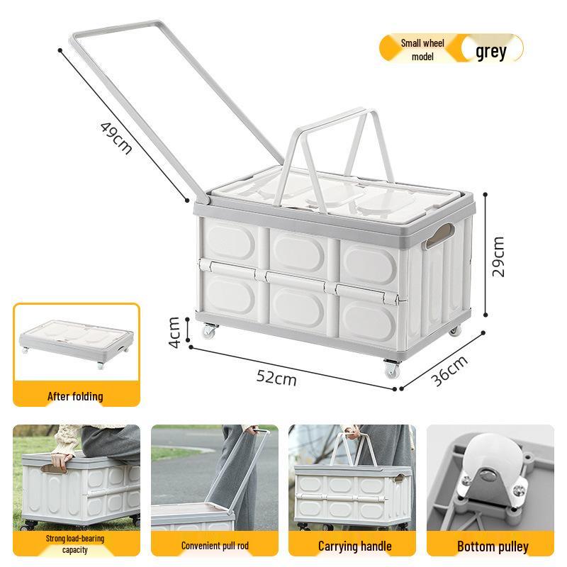 Складной ящик для хранения в багажник автомобиля с деревянной крышкой для кемпинга и пикника