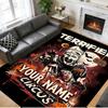 Crystal Velvet Rug Custom Name Text, Soft Non Slip Floor Mat Home DecorTerrifier Art the Clown