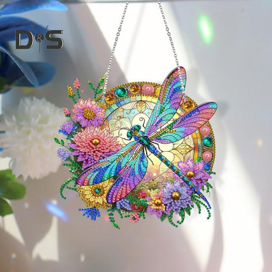 Подвеска «Стрекоза», специальные формы, набор для рисования искусственными алмазами, цветочный узор «Стрекоза», подвесное украшение, набор для самостоятельного изготовления страз для домашнего декора