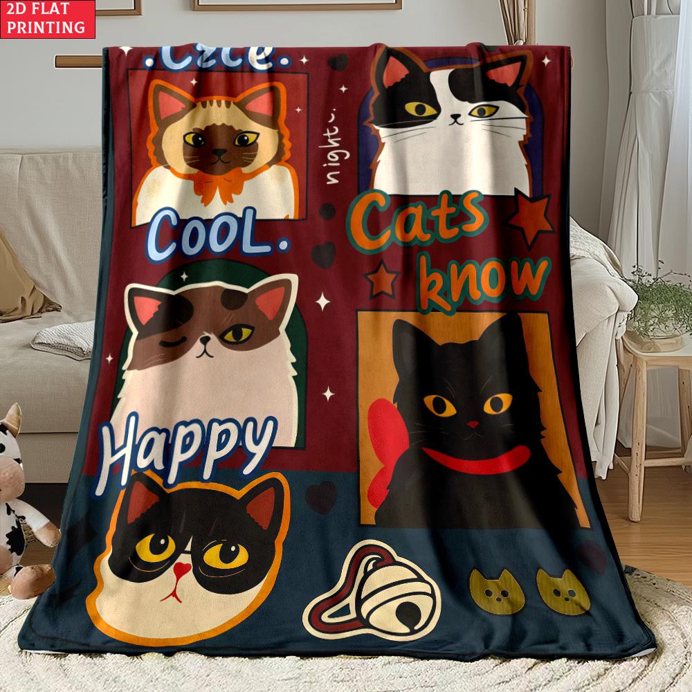 Animal flannel thin Blanket Picnic Bed Sofa Blankets Family Bedroom Children's Room Napping blankets fluffy
