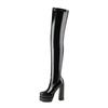 Sexy Slim Thigh High Boot Platform Black Red White Over-the-knee High Boots Women New 2024 Dance Fetish Shoes Lady Large Size 45