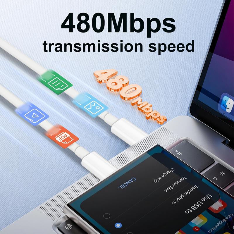 Кабель Type C 100 Вт Шнур USB C Type C на Type C для 16 15 Pro Max Samsung Huawei Провод для быстрой зарядки Белый