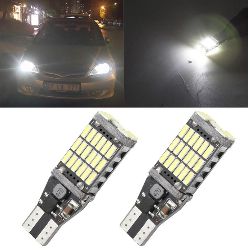 Новый светодиод W16W 921 912 супер яркий 45 SMD 4014 светодиод Canbus без ошибок автомобильный резервный стоп-сигнал фонарь тормозной фонарь белый 12 В