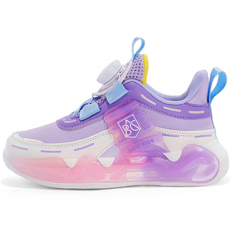 Unisex Sports Shoes Children Luminous Sports Shoes Thick Bottom Fashionable Boys Sports Shoes Rotating Button Girls Sports Shoes