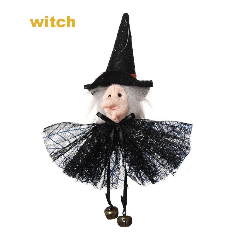 Halloween Pumpkin Ghost Witch Black Cat Bell Ornament for Party Bar Room Decoration Pendant Halloween Props