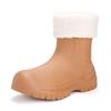 Bundle rain shoes medium tube women's fashion rain boots outdoor waterproof shoes piled thickened short tube adult water boots women