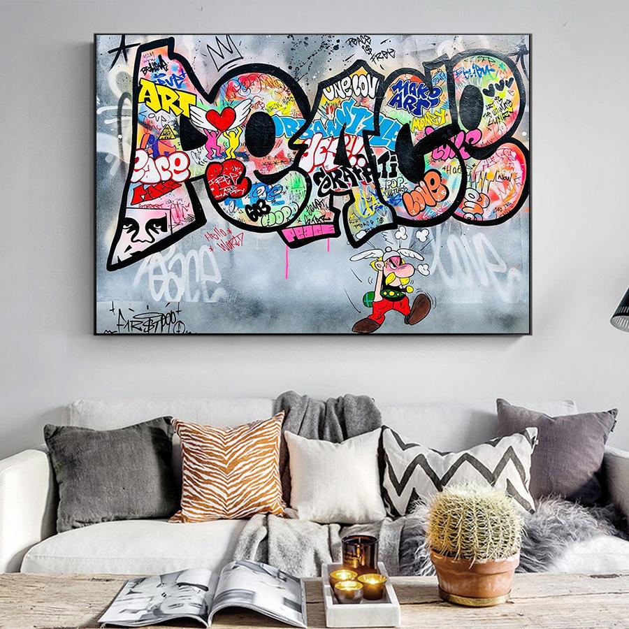 Граффити-искусство Живопись на холсте Уличное искусство Постеры и гравюры Фрески Домашний декор