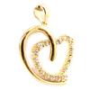 Les Trésors De Lily [L4382] - Позолоченный кулон «Любовь» белое золото - 25x20 мм