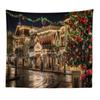 Supply Nordic Christmas Snow Town Fireworks Scenery Christmas Tree Tapestry Wall Mural