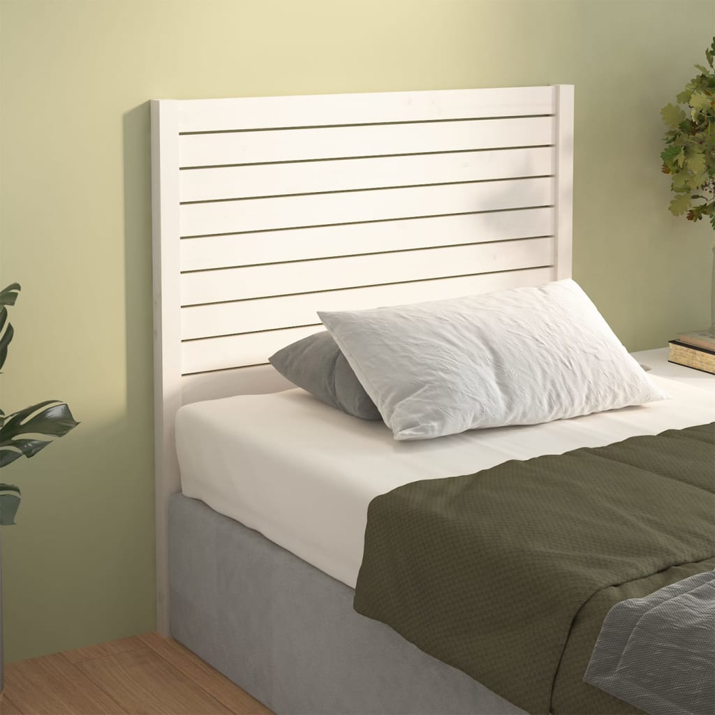 Headboard White 81 x 4 x 100 cm Solid Pine Wood