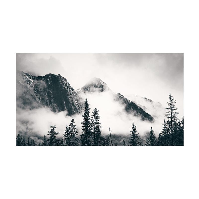 Черно-белая фотография с горами, печать на холсте, современный настенный художественный постер, природный пейзаж, картина для гостиной, домашний декор, Cuadros