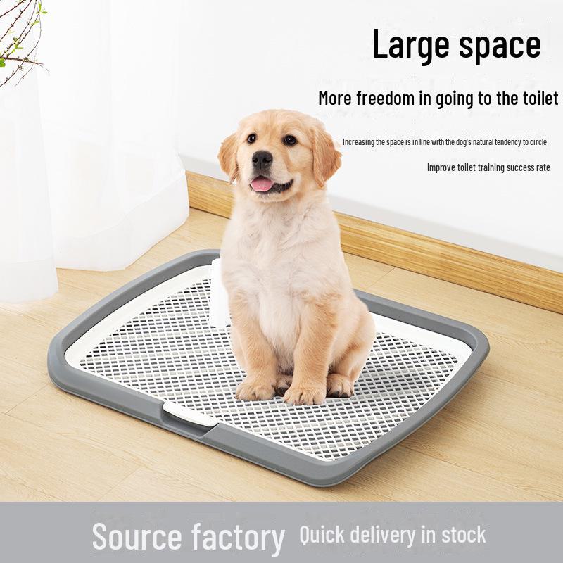Очень большой плоский туалет для собак с колоннами — без брызг, легко чистится для собак всех размеров