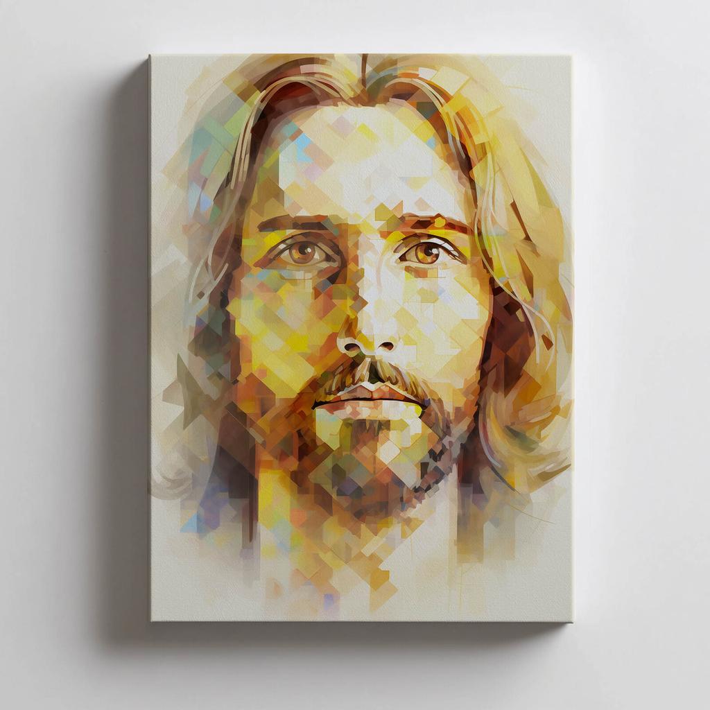 Modern Face of Jesus Modern Face of Jesus, 30X40 Cm, Unframed, Premium Canvas On Stretcher