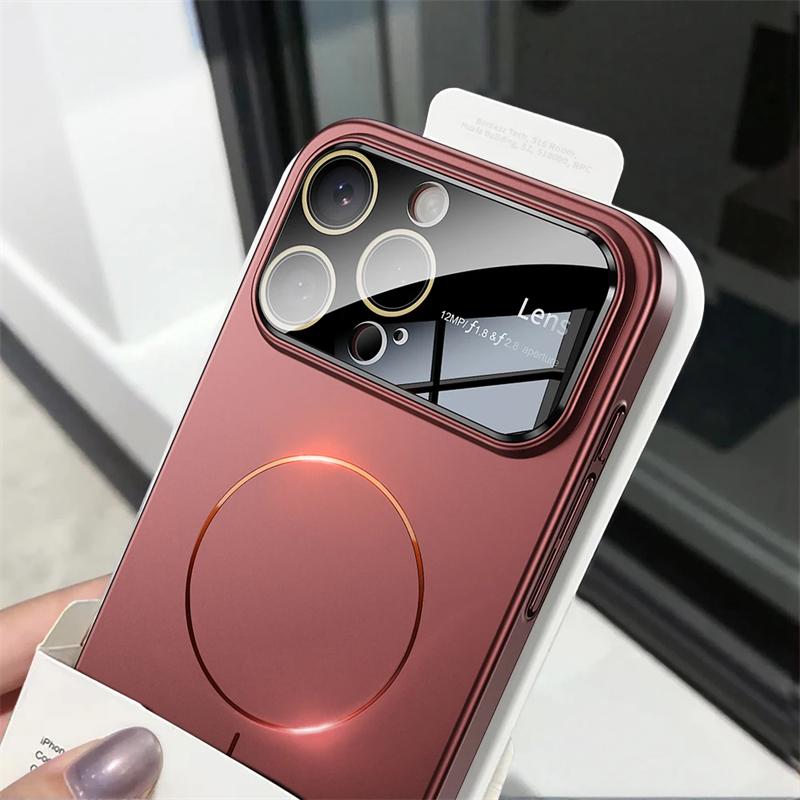 Luxury For Magsafe Wireless Charging Case for iPhone 16 15 14 13 12 11 Pro Max Magnetic Shockproof Matte Camera Protection Cover