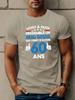 French-Inspired 60th Birthday with Humorous '60 ANS' Design-100% Cotton Summer O-Neck Short Sleeve Printed Unisex's T-Shirt.