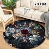Death Note Round Area Rug Carpet Rug For Living Room Bedroom Sofa Playroom Decor Nonslip Floor Mat