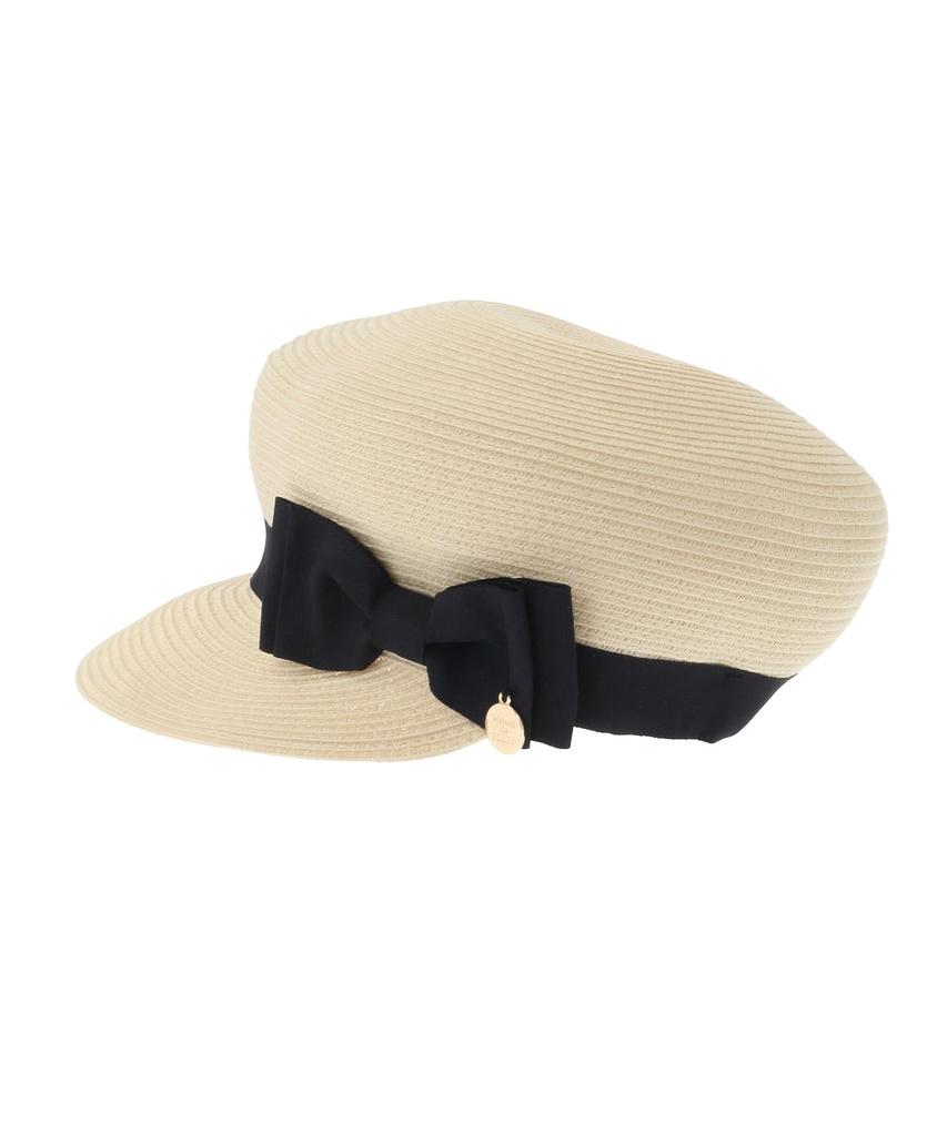 [Maison de Fleur] Кепка газетчика из грогреновой ленты для женщин, коричневый