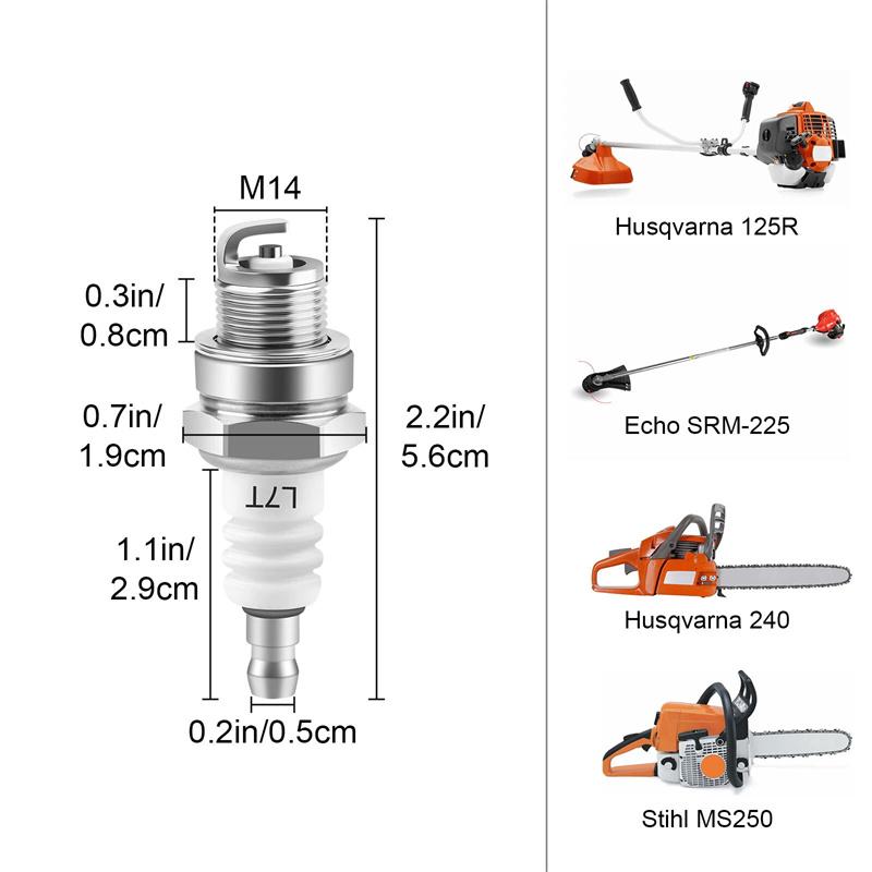 10Pcs L7T Spark Plug For Briggs Stratton Engine Motor Trimmer Lawn Mower Chainsaw Spare Parts