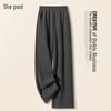 Women's Elastic Waist Straight-Leg Casual Pants