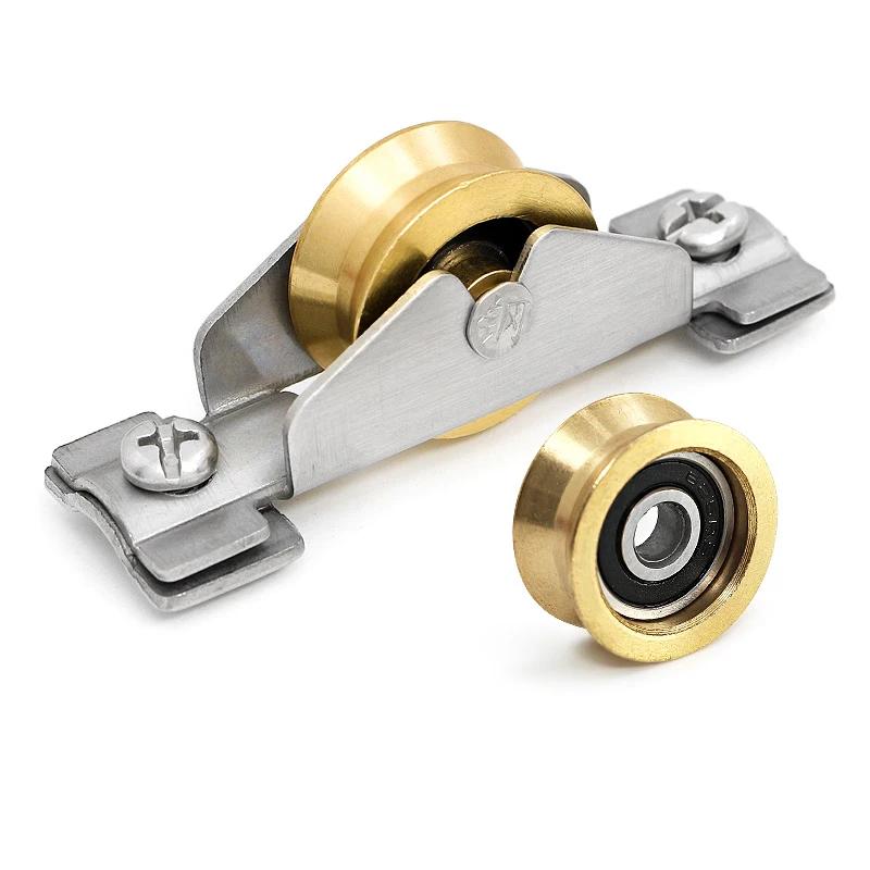 4 шт. Раздвижные двери Оконный шкив Бесшумный несущий ролик Вогнутое колесо Винтажные алюминиевые окна/Дверные раздвижные ролики на заказ