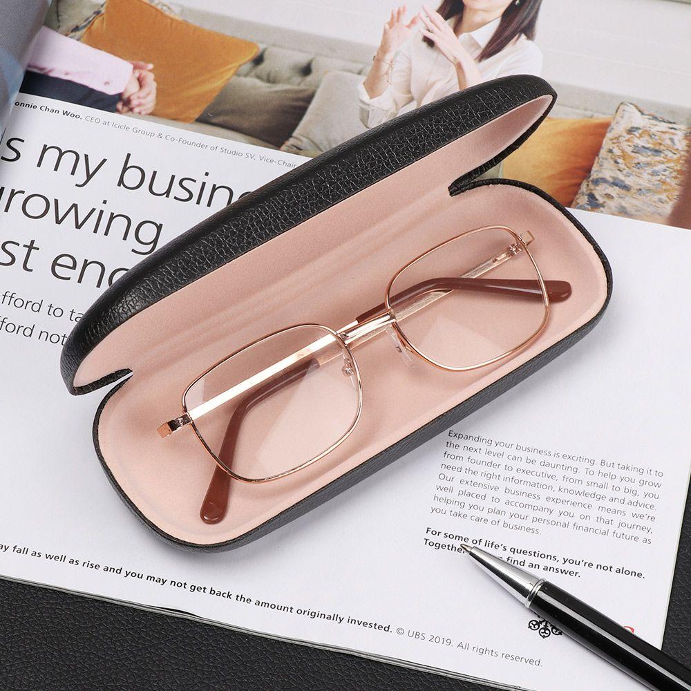 Grain Waterproof Eyewear Protector Hard Frame Eyeglass Cases Glasses Box Black Spectacle Cases