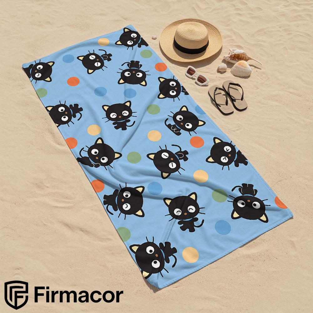 Blue Black Cats Soft Portable Travel Towel Unisex Ultra Lightweight Microfiber Oversized Sand Free Quick Dry Beach Towel
