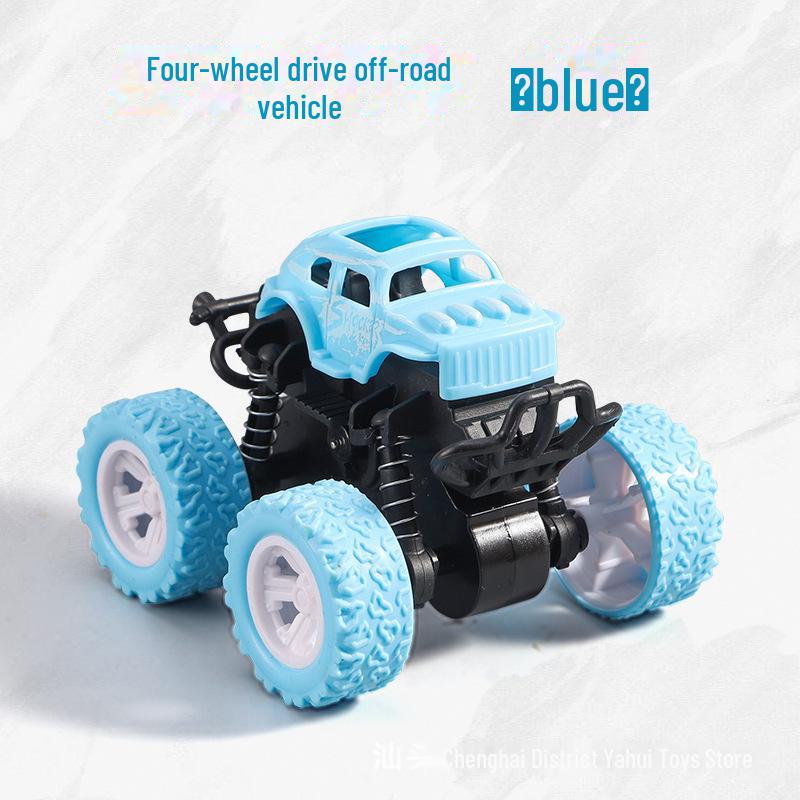 Детская четырехколесная инерционная трюковая машинка - вращающаяся внедорожная модель игрушки