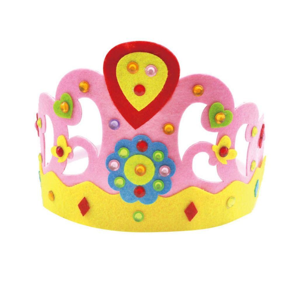 Cute Party Decorations Children's Party Hats DIY Crafts Non-woven Birthday Hat Handmade Gifts Princess Headwear Toy