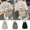 Rivet Grid Shoulder Bag Vintage Nylon Travel Bag Fashion Women Backpack College