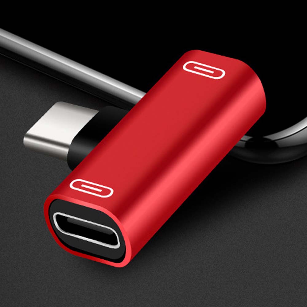 2 in 1 Type C Dual Type C Splitter Type-C Adapter Charger Adapter Headphone Converter Audio Cable