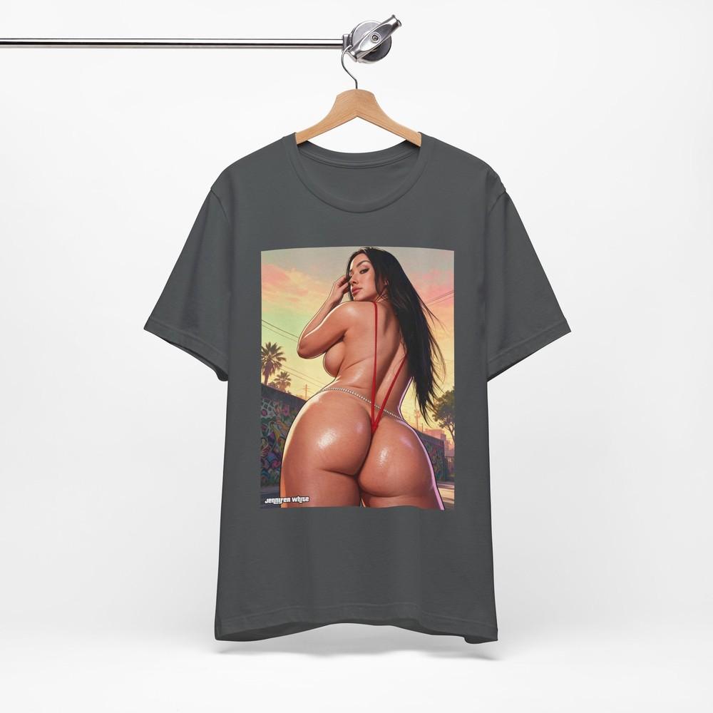 Jennifer White Bikini Pinup T-Shirt | GTA 6 Graphic Streetwear Print Tee
