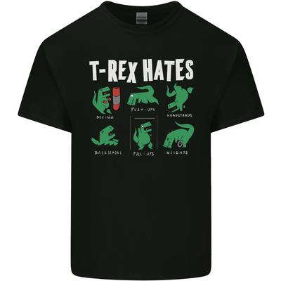 TRex Hates Funny Dinosaurs Jurassic Gym Unisexs Light Cotton TShirt