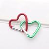 15pcs Heart-shaped Outdoor Sports Buckle Aluminum Zinc Zinc Alloy Quick Release Carabiner Backpack