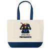 Sac Shopping - PLANETEE - Super Paysagiste Femme - Fond Bleu - Coton 40x45 Cm - Grand Format